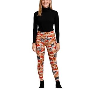 TIPSY ELVES CATS in Santa Hats size Large polyester spandex blend Leggings